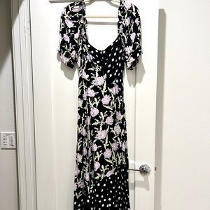 Urban Outfitters Asymmetrical Polka Dot Maxi